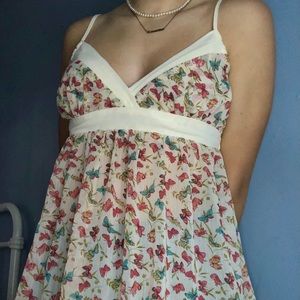 cute flowey butterfly tank top